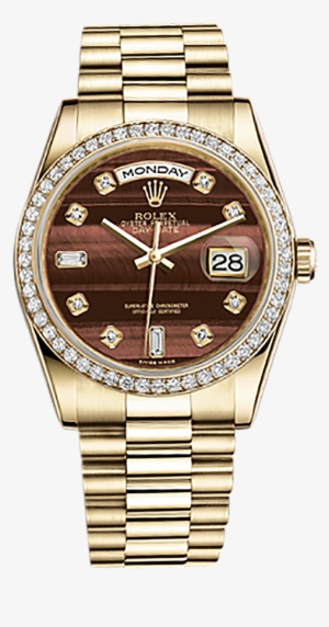Diamond Rolex Png Banner Transparent Download - Rolex Day Date Gold With Diamonds #133712