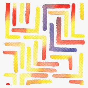 Hand Drawn Whimsical Watercolor Pastel Geometric Patterns - Poster #133842