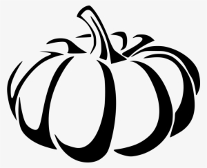 Holiday Vegetable Autumn October Pumpkin White Svg - Black And White Pumpkin Png #133890