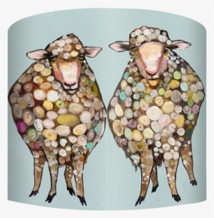 Woolly Sheep On Blue - 5 Woolly Sheep Canvas #134230