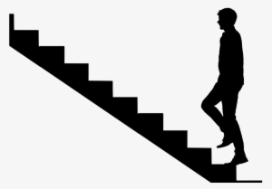 Ladder Of Success Png Hd - Person Walking Up Stairs Silhouette #134252