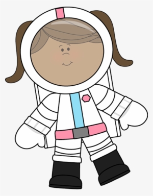 Girl Astronaut Floating - Astronaut Clipart Black And White #134282