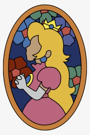 Clip Art Library Download Peaches Drawing Super Mario - Mario 64 Stained Glass #134423
