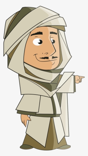 Arab Clipart Turban Boy - Arab Man Cartoon Png #134517