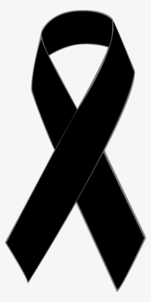 Where Is The Specific Ribbon That Marks His Unique - Black Cancer Ribbon Png #136373