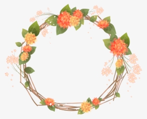 Orange Frames Transparent Google Search Frames Orange - Floral Frame Png Transparente #136525