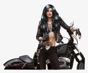 Pinup Drawing Motorcycle - Clip Art #136874