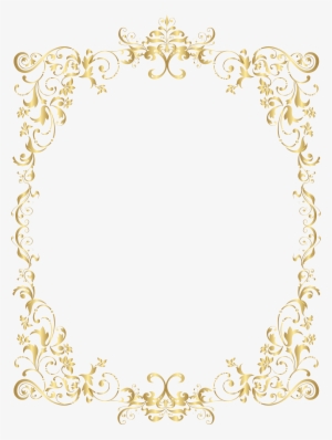Border Gold Decorative Frame Png Clip Art #136946