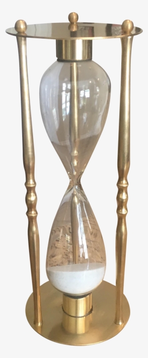 Black Sand Hourglass Vintage Mid Century Brass Hourglass - Hourglass #137165