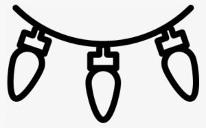 Christmas Lights Vector - Christmas Lights Png Black And White #137210