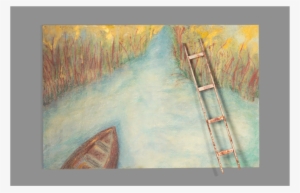 This Painting, That Combines A Metal Ladder, Came To - Watercolor Paint #137259