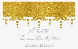 Gold Glitter Wine Label By Bottleyourbrand Png Freeuse - Golden Glitter Png Transparent #137441