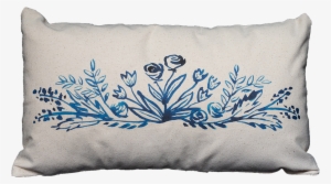 Watercolor Blue Floral Swag - Cushion #137678