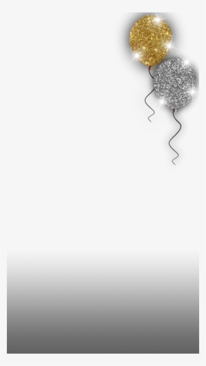 Balloons Birthday Snapchat Filter - Gold Glitter Balloon Png #138344