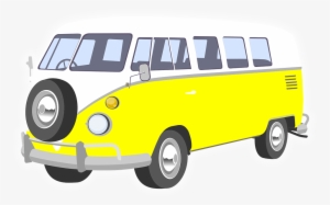 Hippie Bus Png Black And White Download - Vw Camper Van Clip Art #139037