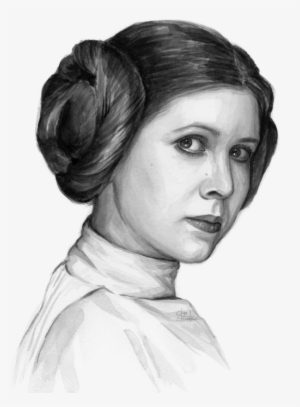 Click And Drag To Re-position The Image, If Desired - Princess Leia Watercolor Portrait #139208