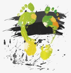 Drawing Footprints Watercolor - Huellas Acuarela Png #139404