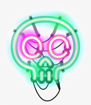 Green Light Pipe Skeleton Watercolor Hand Painted Transparent - Watercolor Painting #139766