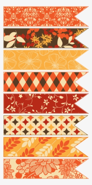 Solid Blank Ribbons - Washi Tape Autumn Png #139794