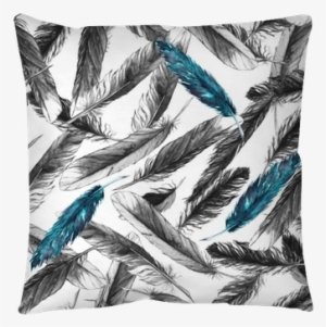 Watercolor Black And White Monochrome Feather Seamless - Watercolor Painting #1300233