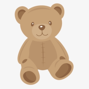 Teddy Bear Silhouette Png - Sitting Teddy Bear Drawing #1301415
