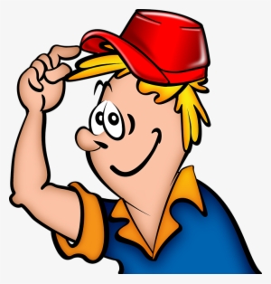 Teenager Cap Red - Man With A Hat Clipart #1301516