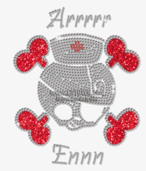 Crystal Skull In Nurse Hat Iron-on Rhinestone Transfer - Cross-stitch #1301737