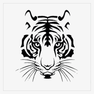 Png Tiger Silhouette Clipart Tiger Wall Decal Stencil - Tiger Svg #1302226