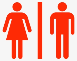 Large Man Woman Bathroom Sign Vector Clipart Png For #1302274