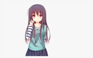 Girl Render By Notifwrecker On Deviantart - Anime Girls With Purple Hair And Red Eyes #1302625