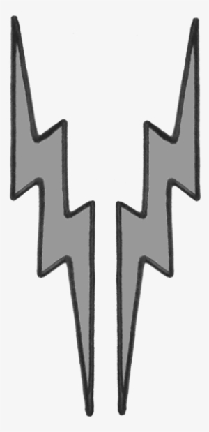 Silver/grey Lightning Bolts 10″ Embroidered Reflective - Embroidery #1302771
