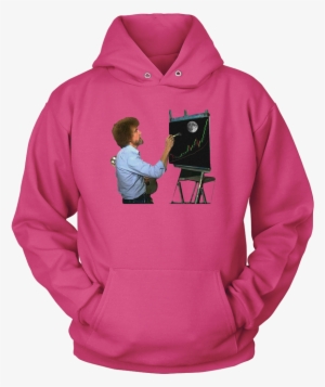 Bob Ross Crypto Night Painting Hoodie - Favorite Hockey Players - Mine Call Me Dad #1303805