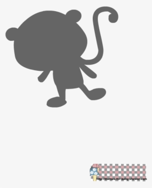 Monkey Baby Shower Stencil - Stencil Of Baby Print #1304368