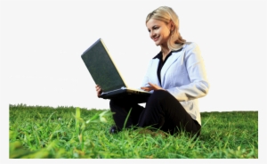 Business Woman Outdoors Laptop Computer Forensics Tile #1304597