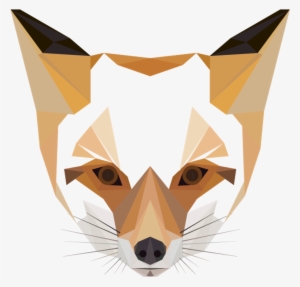 Animal Animals Fox Head Geometric - Design Animals With Geometric Shapes #1307341