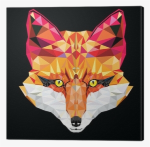 Fox Head In Geometric Pattern, Vector Illustration - Geometric Fox Painting #1307720