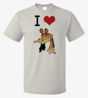 Standard Light Grey Starkid Ani I Heart Jar Jar T-shirt - Wv Golf Mk3 T Shirt #1308348