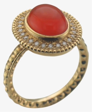 18k Yellow Gold Fire Opal Diamond Ring #1308513