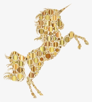 This Free Icons Png Design Of Gold Unicorn Silhouette #1308535