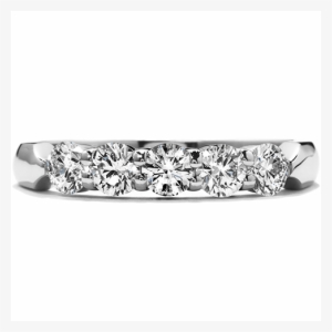 Hearts On Fire Engagement Band - 18kt White Gold Five Stone Hearts On Fire Band .51cttw #1308822