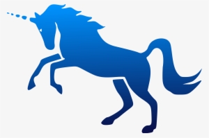 Open - Blue Unicorn Clip Art #1308841