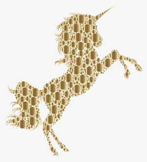 This Free Icons Png Design Of Gold Unicorn Silhouette #1308845
