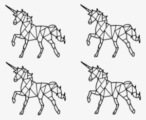 Spoonflower Black And White Geometric Unicorn Illustration - Spoonflower, Inc. #1309166