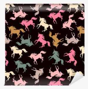 Realistic Unicorn Silhouette Seamless Pattern - Interestprint Hipster Realistic Unicorn Silhouette #1309242