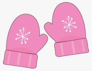 Glove Clipart Cute - Pink Mittens Clipart #1309756