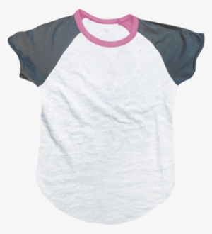 Burnout White/grey Baseball T-shirt - Pattern #1309827