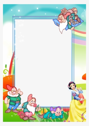 Clipart Free Stock Transparent Kids Png Photo Frame - Snow White And The Seven Dwarfs Frame #1310586