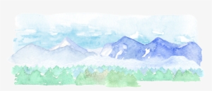 Blue Watercolor Illustrations Transparent - Watercolor Painting #1310875