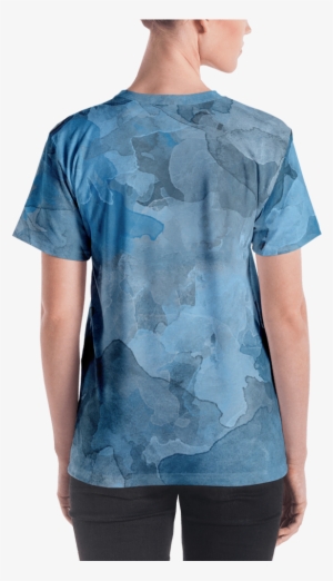 Prussian Blue Watercolor Women's T Shirt T Shirt Zazuze - T-shirt #1310901