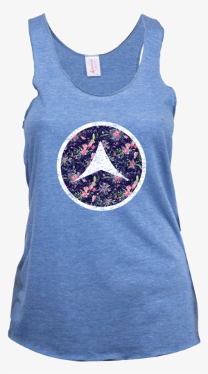 Aspinwall Floral Icon Athletic Blue Womens Tank 4 - Active Tank #1311054